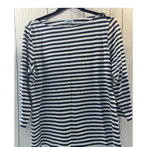 J.Mclaughlin Catalina 3/4 sleeve Striped Wave Song Top